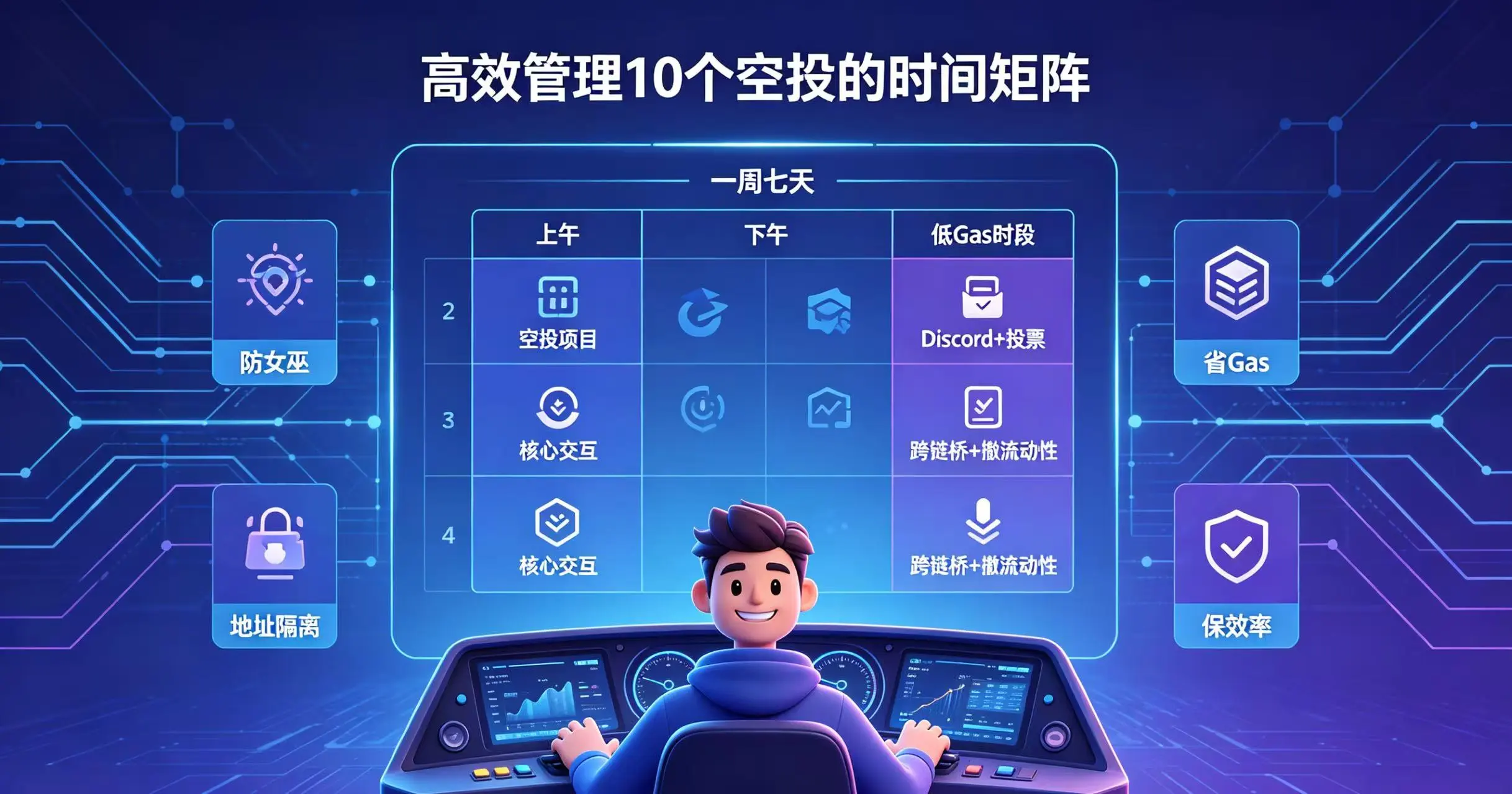 同时交互10个空投怎么排顺序?