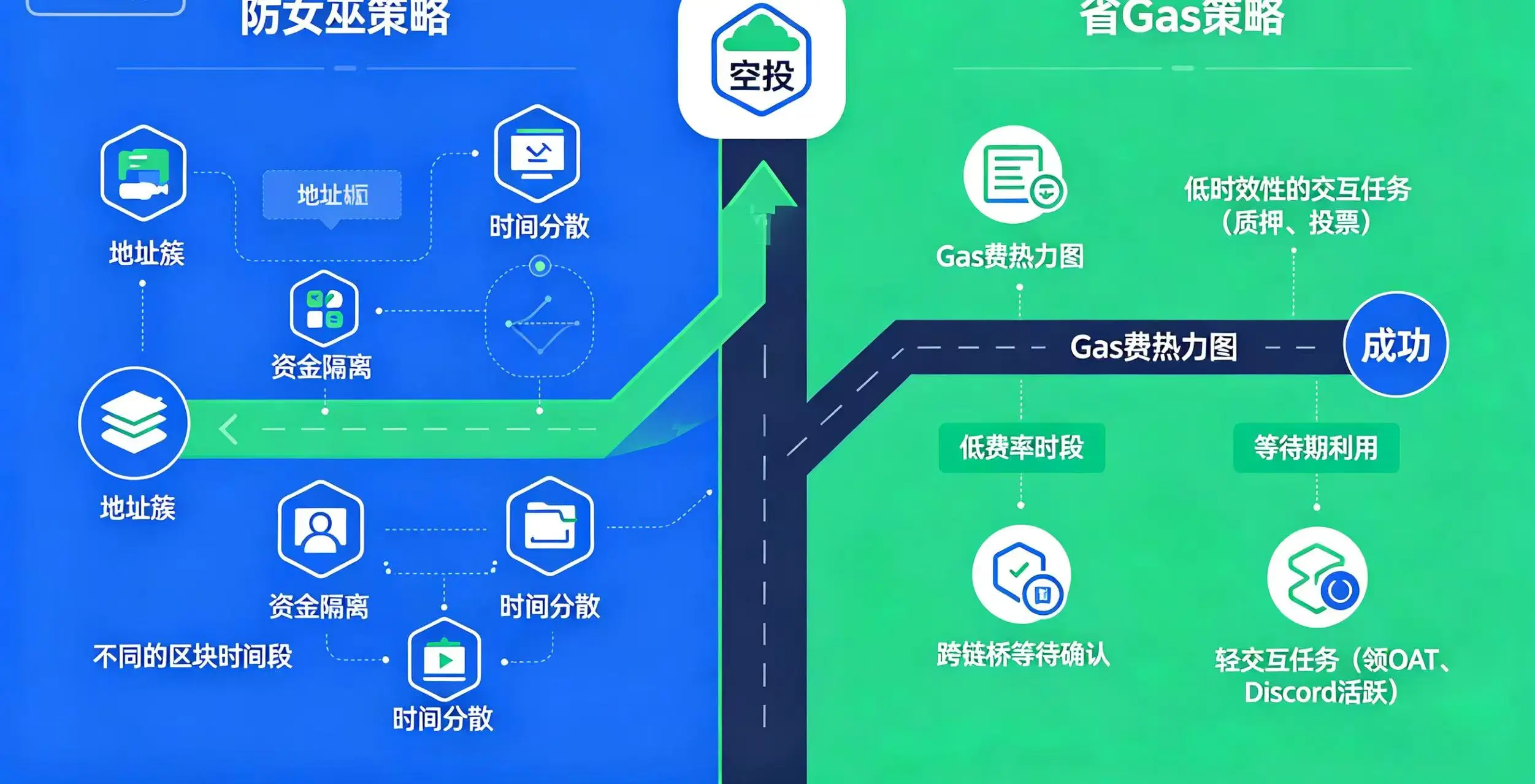 防女巫与省 Gas 关键策略示意图 防女巫与省 Gas 关键策略示意图