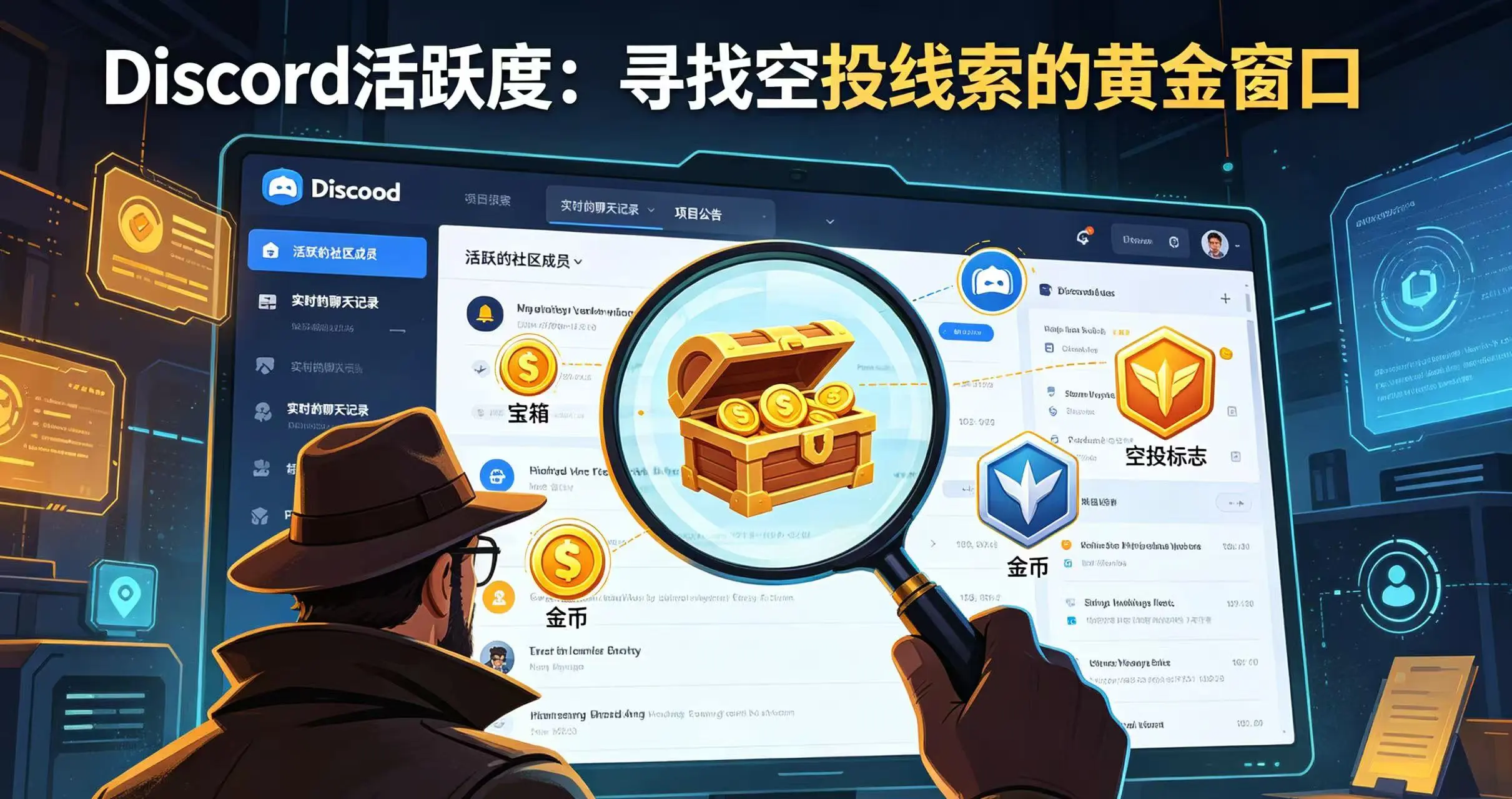 看项目Discord活跃度找空投线索