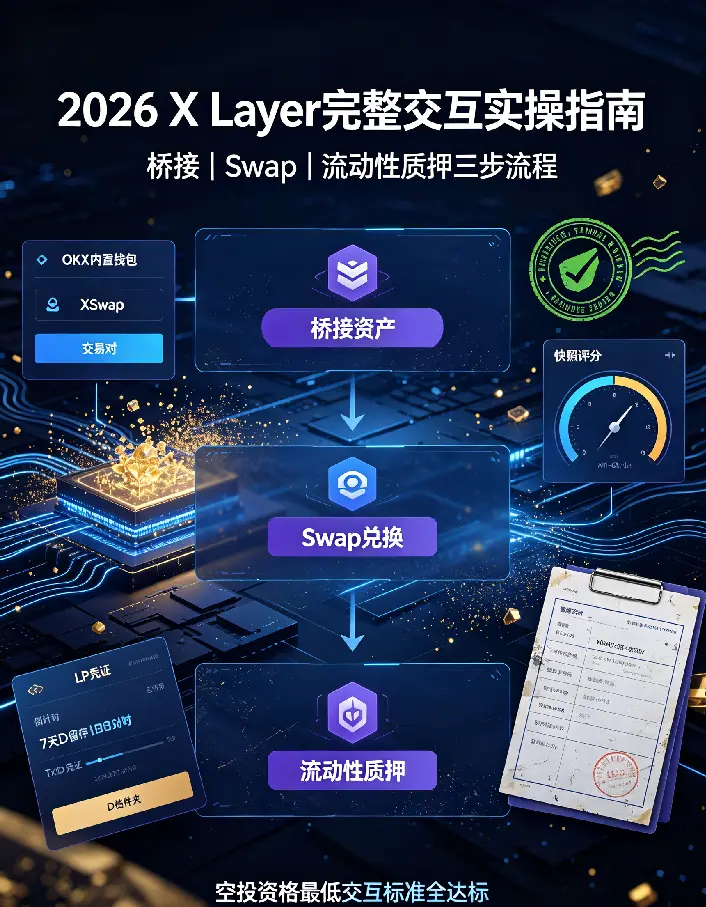 X Layer空投交互实操指南：桥接、Swap、质押三步流程，空投资格最低交互标准全达标