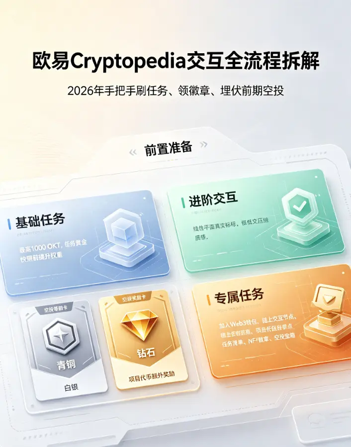 Cryptopedia交互全流程拆解｜2026年手把手刷任务、领徽章、埋伏前期空投