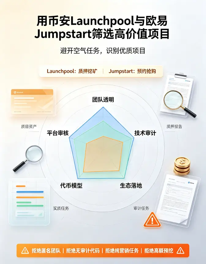 用比安Launchpool与欧亿Jumpstart筛选高价值项目，避开“空气任务”