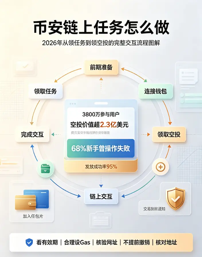 链上任务怎么做？2026年从领任务到领空投的完整交互流程全解