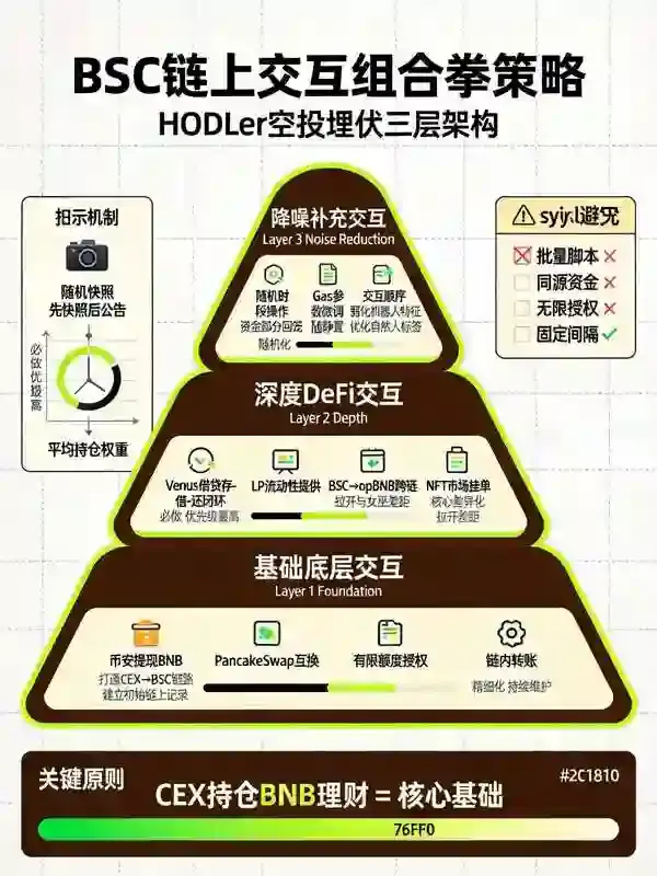 埋伏比安下一次HODLer空投，大户都在偷偷刷的BSC链上交互组合拳策略公开
