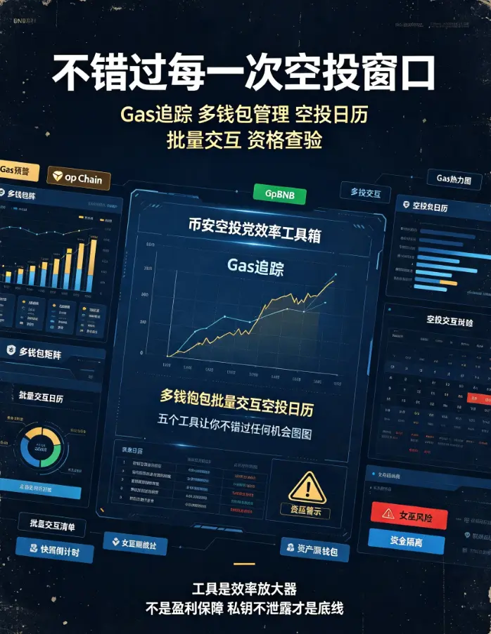 空投党效率工具箱:Gas追踪、多钱包批量交互、空投日历,五个工具让你不错过任何机会